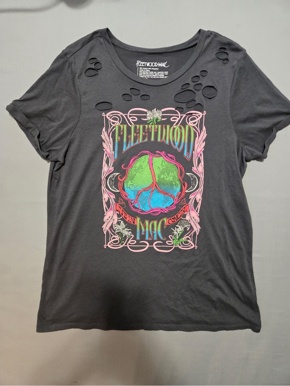 Fleetwood Mac Women's Black Graphic Short Sleeve Tee
